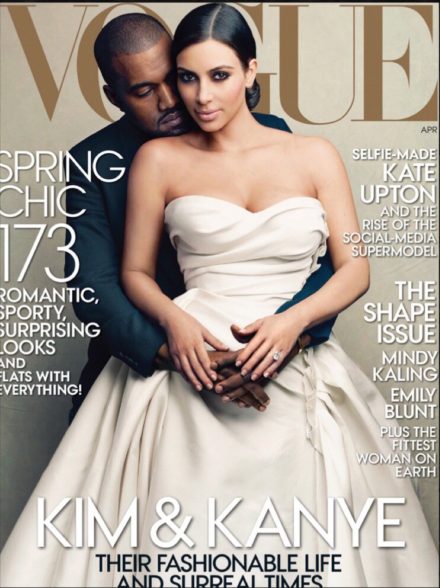 Kim and Kayne in Vogue